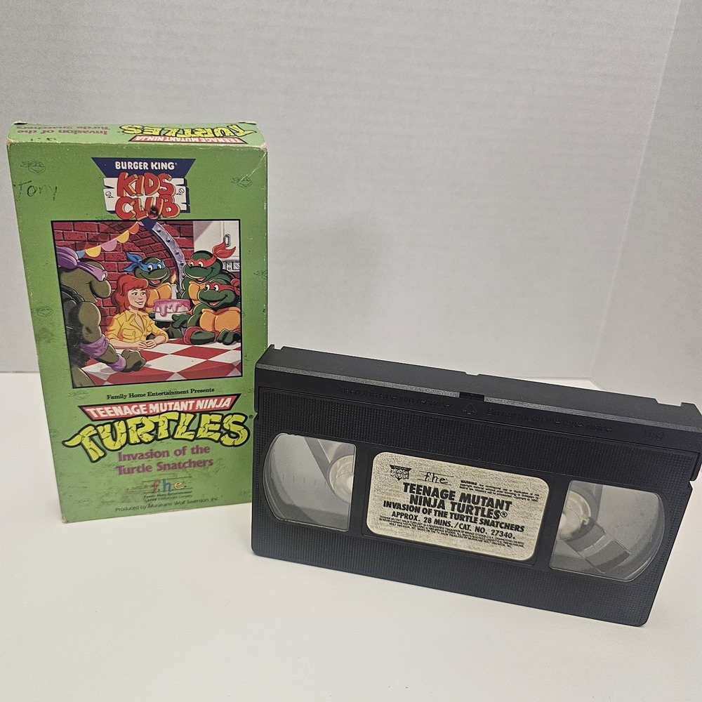 Teenage Mutant Ninja Turtles Invasion Of The‎ Turtle Snatchers VHS Burger King